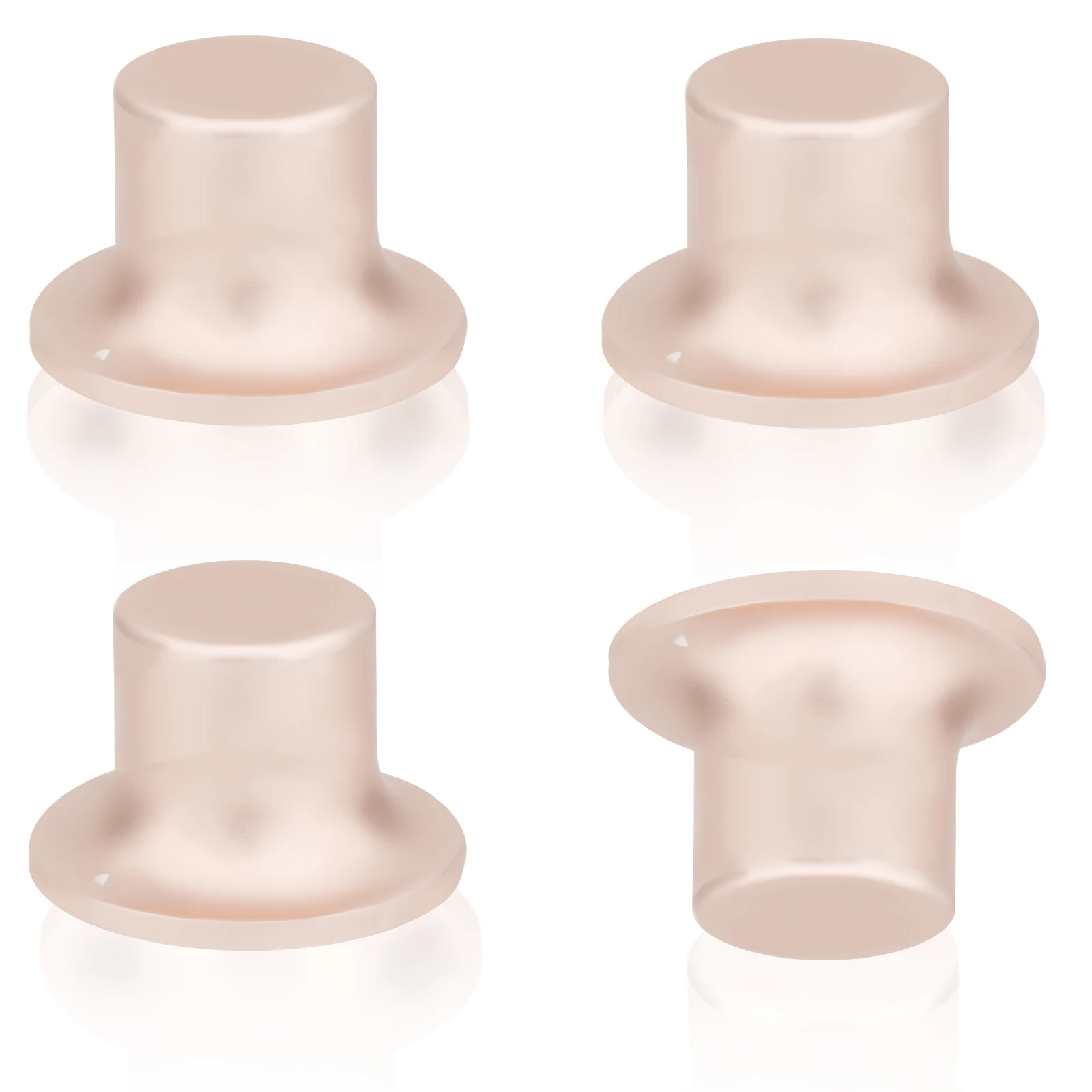 4pcs Rose Gold  Aluminium Volume Tone Control Knob with All Key Screw Set for Preamps, Turntables, Analogue Audio Switches, Etc.