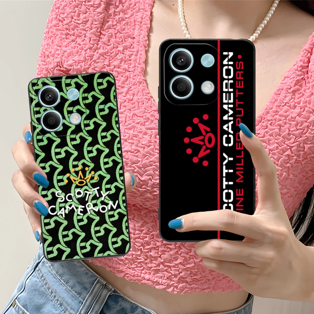 Mobile S-Scottys Phone Case for Xiaomi Redmi Note 13 12 11 10 9 8 7 6 S A Pro Lite Plus 5G Black Smartphone Cellphones Cover