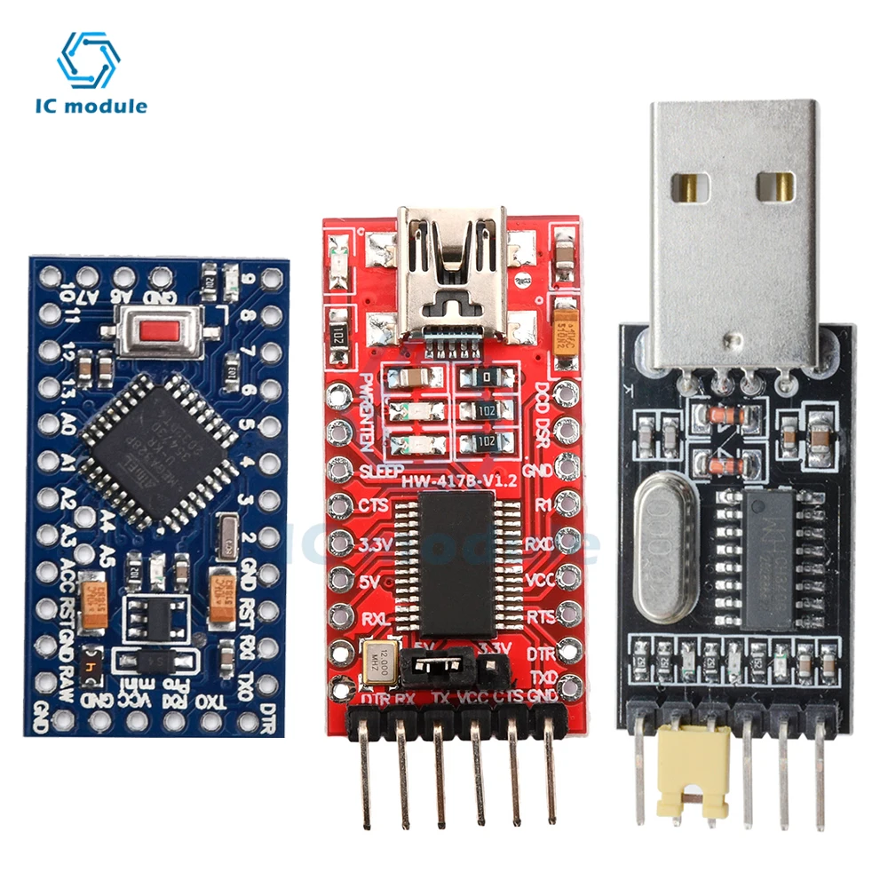 Pro mini Atmega328P Pro Mini 328 Mini ATMEGA328 3.3V 5V for Arduino USB to TTL CP2102 FT232RL CH340G Module