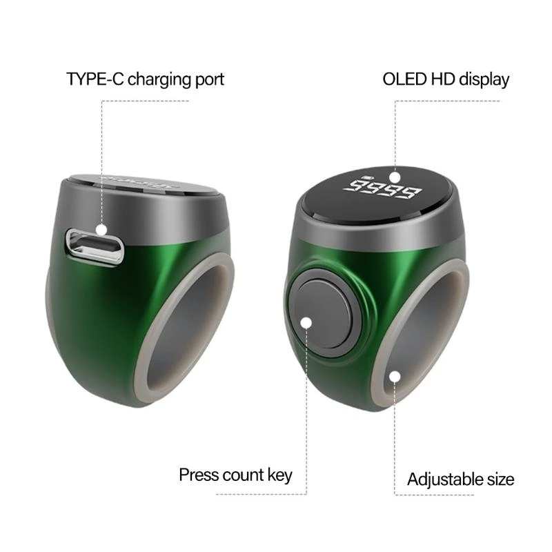 Портативное устройство для счетчика колец для приготовления пищи, упражнения на время, точное подсчет в религиозных церемонии, встреча, посещаемость