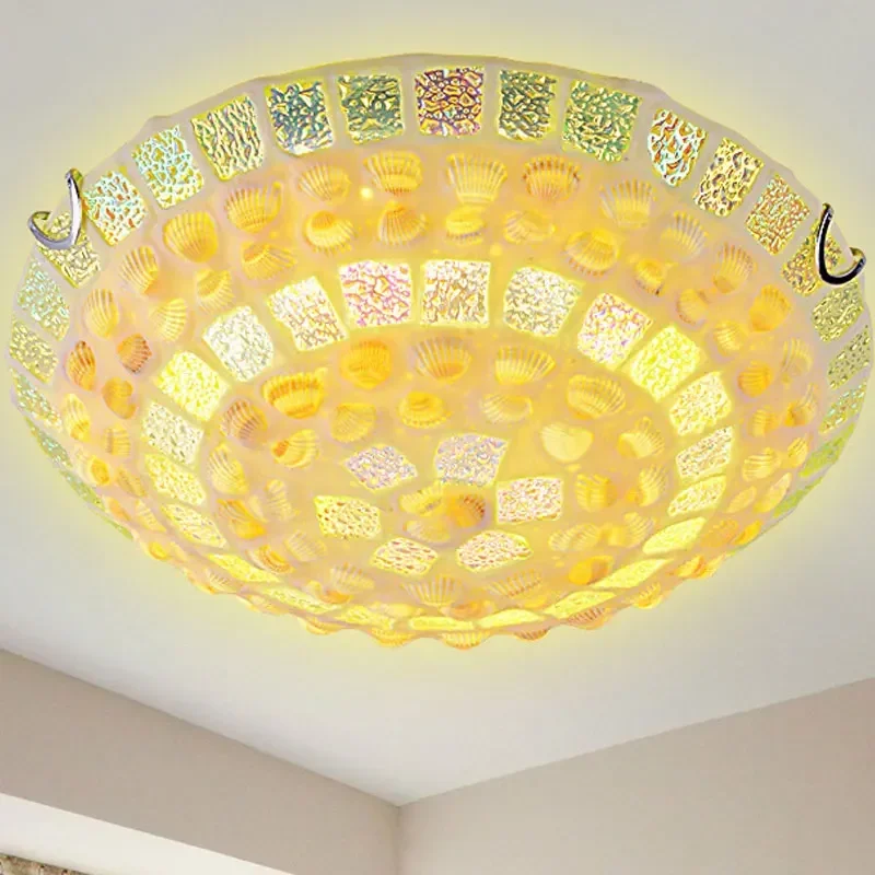 

Bohemian Ceiling Lights Mediterranean Home Decor Stained Glass Lighting for Living Room Luminaire Kitchen Fixtures Bedroom Lamp