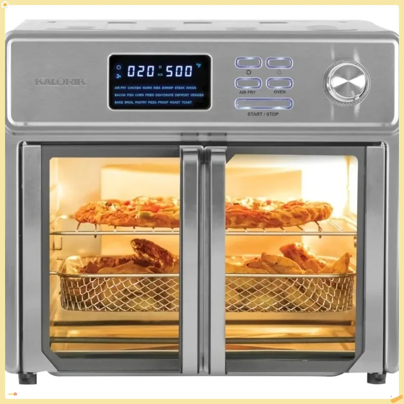 

Духовка для фритюрницы 10 в 1, 26 квартов — 1700 Вт, французские двери, 9 аксессуаров (нержавеющая сталь)