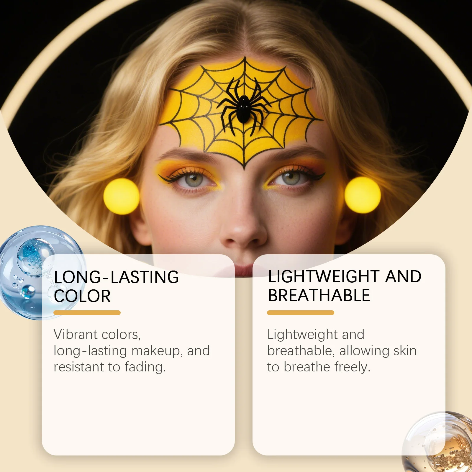 كريم تلوين الوجه والجسم للهالوين، كريم مكياج للحفلات التنكرية للعب الأدوار، كريم أساس مطلي احتفالي قابل للغسل #4