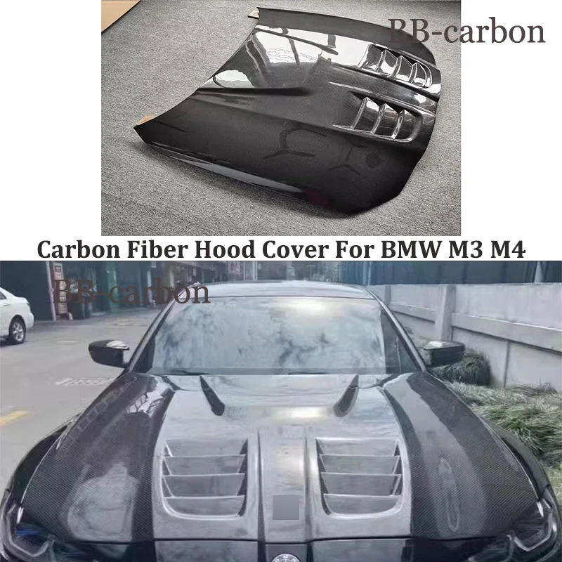 

For BMW M3 M4 G80 G82 G83 High Quality Carbon Fiber FRP Unpainted Engine Hood Cover G-p Styling Car Body Kit