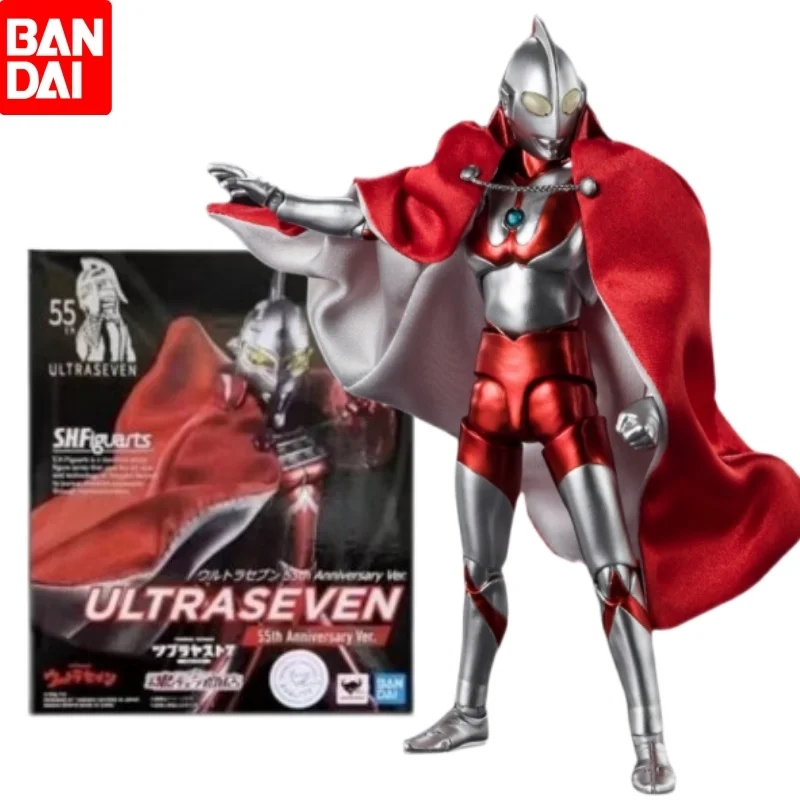 

Bandai Original Genuine S.h.figuarts Ultraseven 55th Anniversary Ver. Anime Model Action Figure Gifts Collectible Ornaments Toys