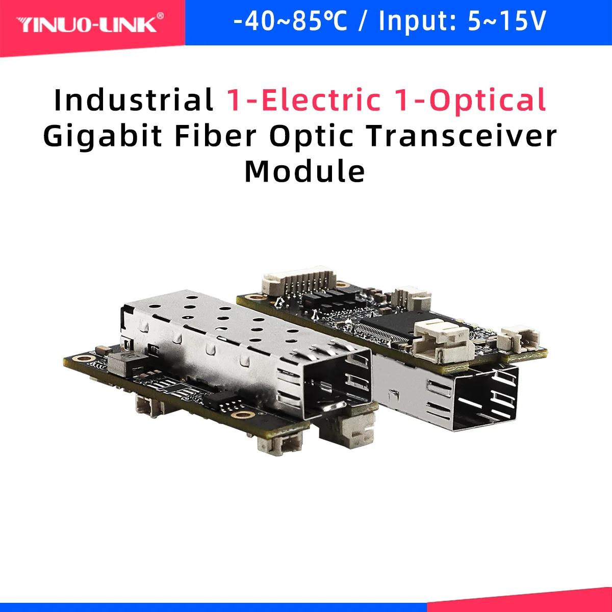YINUO-LINK YN-SG01F Industrial-Grade Mini Drone/Underwater ROV Switch Module 2 Port 10/100/1000Mbsp Fiber Optic Network Module
