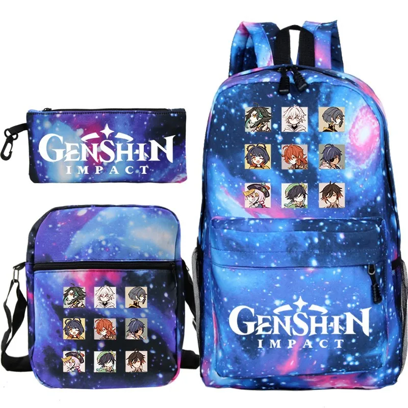 Genshin Impact bag for student Anime Game characters Printed School Backpack Boho travel backpack kawaii rainbow bag