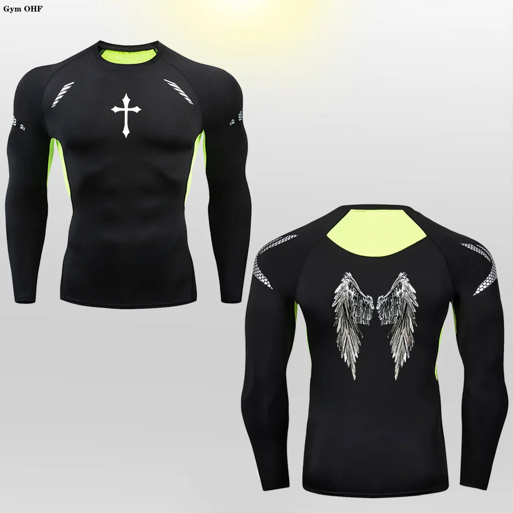 Men Workout Long Sleeve T Shirt Gym Running Sport Men's Fitness Sportswear Outdoor Tops For Men Clothes High Elasticity T Shirts