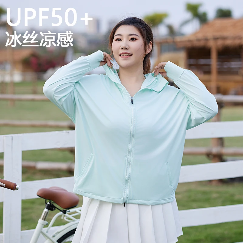 เสื้อกีฬาฮูดดี้แขนยาวของผู้หญิง UPF 50 + UV เสื้อกีฬาเสื้อกัน UV ป้องกันแสงแดดเสื้อให้ความรู้สึกเย็นโยคะ