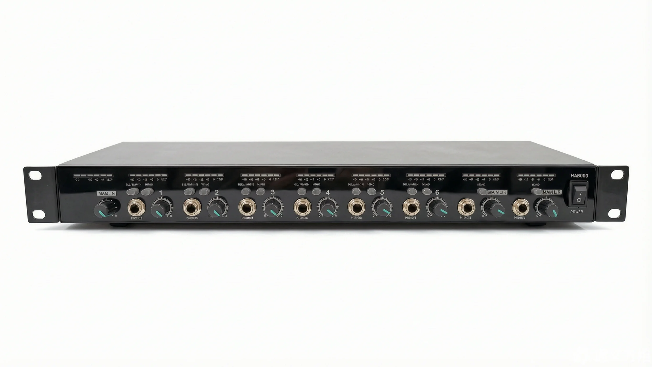 Professional 1u XLR 8 in 8 OUT Channel Power Earphone Distribution Amp HA800 V2 Headphone Amplifier for Stage Studio Monitor