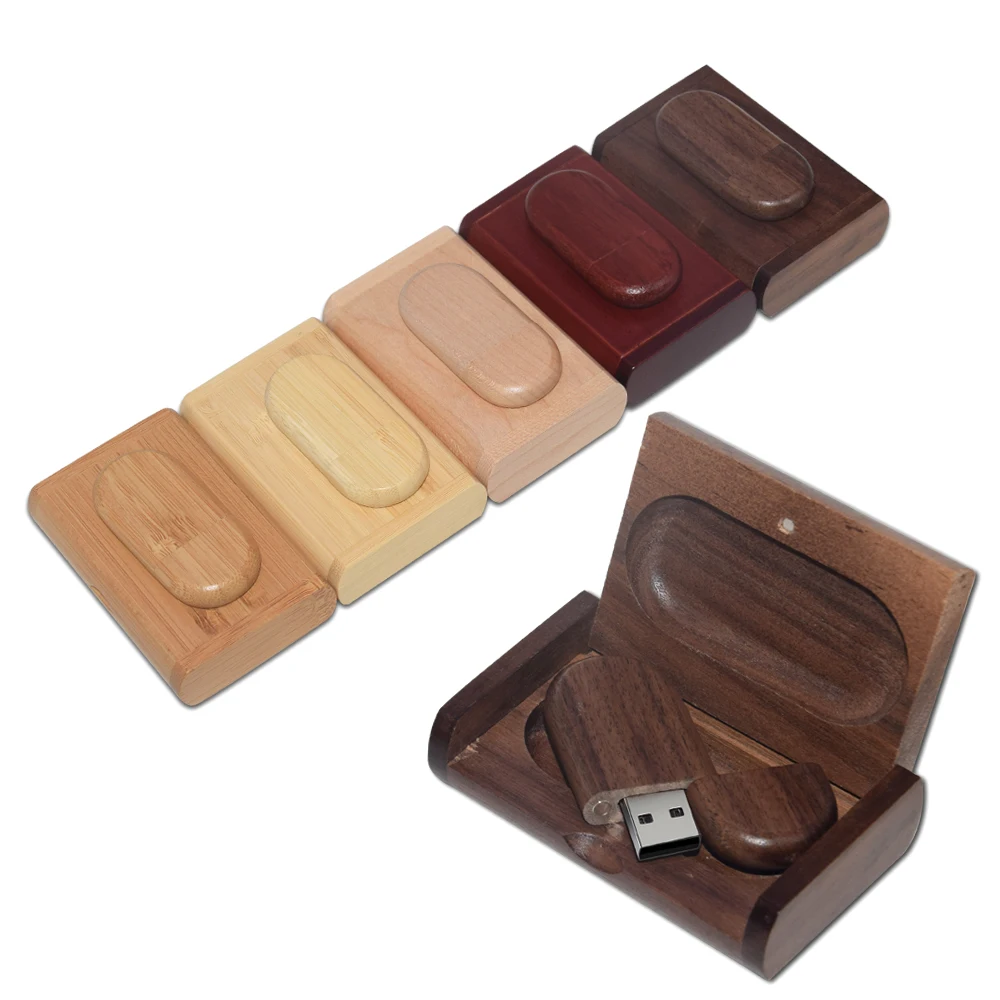 Clé USB 2.0 en bois avec coffret cadeau, clé USB, capacité réelle, clé USB photographie, 64 Go, 32 Go, 16 Go, 8 Go, disque U, stylo, procureur, 4 Go