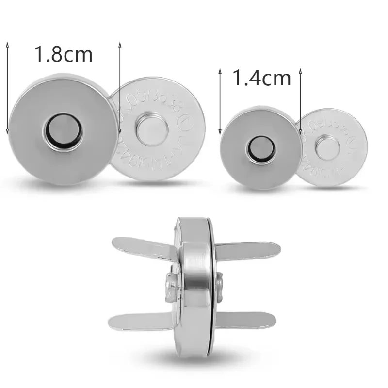 12-40pcs ที่มองไม่เห็น Magnetic Fastener NO-Stitch กระเป๋าปุ่มกระเป๋าสตางค์กระเป๋าถือแม่เหล็กหัวเข็มขัดโลหะกระเป๋าอุปกรณ์เสริม