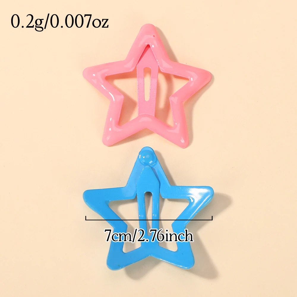 10pcs/set Cute Colorful Star Waterdrop Shape Hair Clips for Girls Children Lovely Hair Decorate Hairpins Kids Hair Accessories