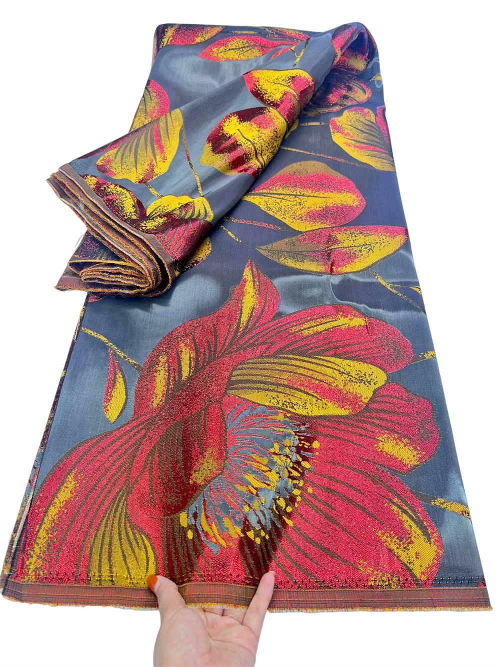 

African Brocade Laces Fabrics 2026 High Quality Tulle Damask Nigerian Multicolor Jacquard French Lace For Sewing Women Dresses