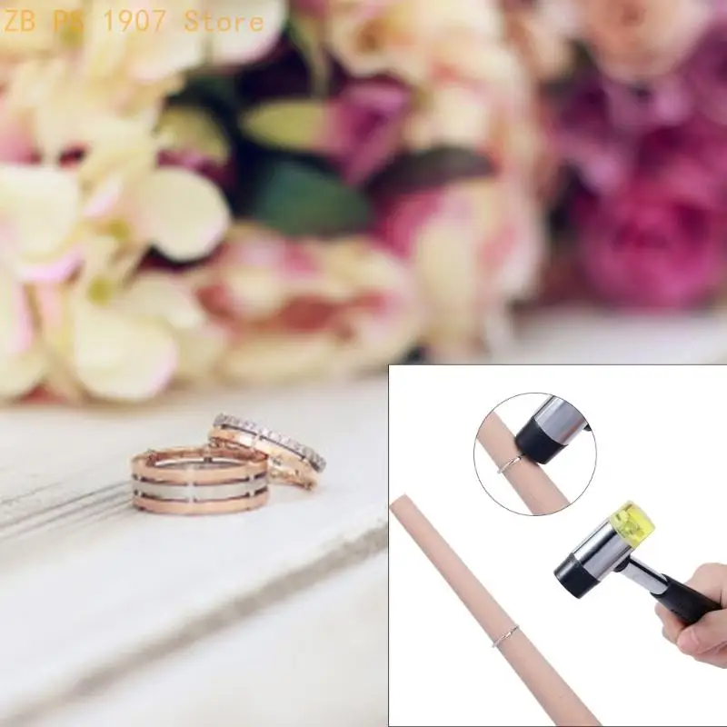 Jewelry Hammer Rings Repair Tool Jewelry Repair Hammer Practical Rings Resizer Rings Shaping Mallet Texture 55KA