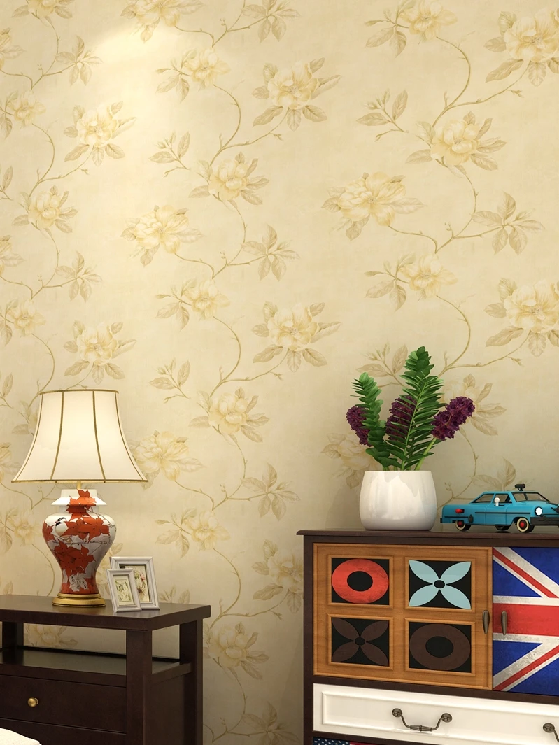 

Американский стиль, большой цветок, бесшовное настенное покрытие в крапинку, ткань для спальни, гостевого ресторана, прохода в стиле ретро, на заказ, потертый AB