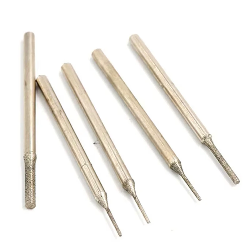 5 ~ 100 шт. 0,4 мм ~ 3 мм сверло с алмазным наконечником для плитки, ювелирных изделий, стеклянного хвостовика диаметром 2,35 мм