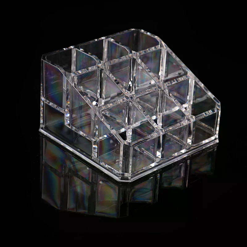 1PC 9-grid Lipstick Storage Box Desktop Transparent Lip Gloss Storage Box Display Rack Minimalist Lipstick Rack