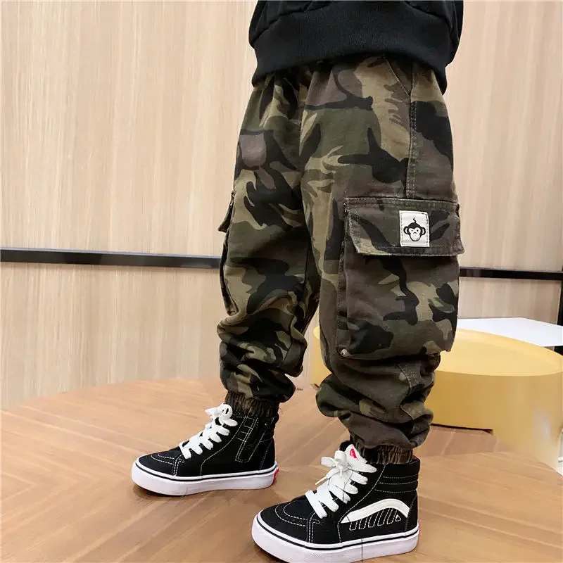 

Children's Camouflage Cargo Pants Spring and Autumn 2025 New Boy Baby Loose Casual Sports Pants Winter thickened Kids Trousers