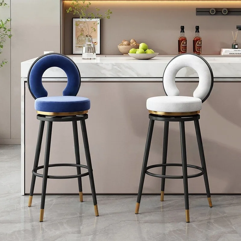 

Bar chairs, swivel bar backrests, light luxury, high-end islands, reception desk, cash register, special home high stools