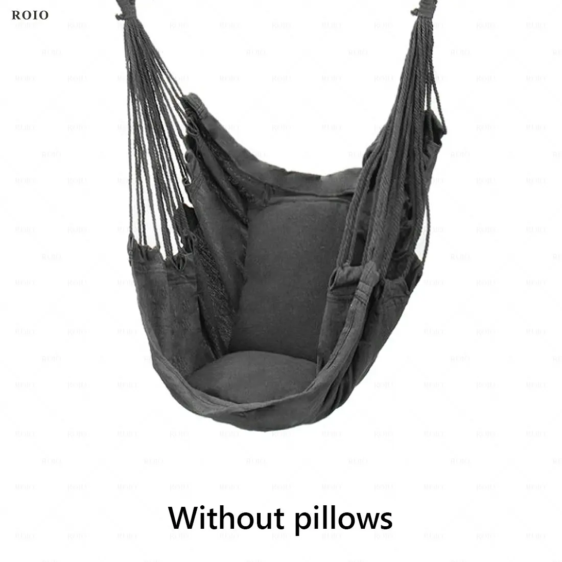 Outdoor Hammock Thicken Chair Hanging Portable Relaxation Canvas Swing Steady Seat Travel Camping Lazy Chair with Pillow