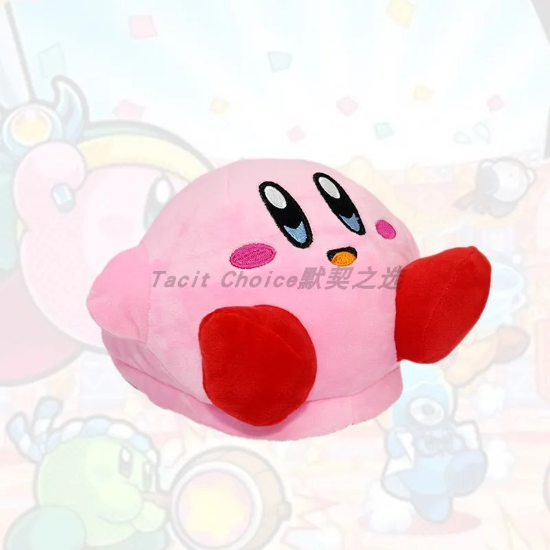 In Stock Kirby Cartoon Game Half Covered Heel Plush Household Slippers Cute Pink Soft Bedroom Footwear Toy Birthday Gift