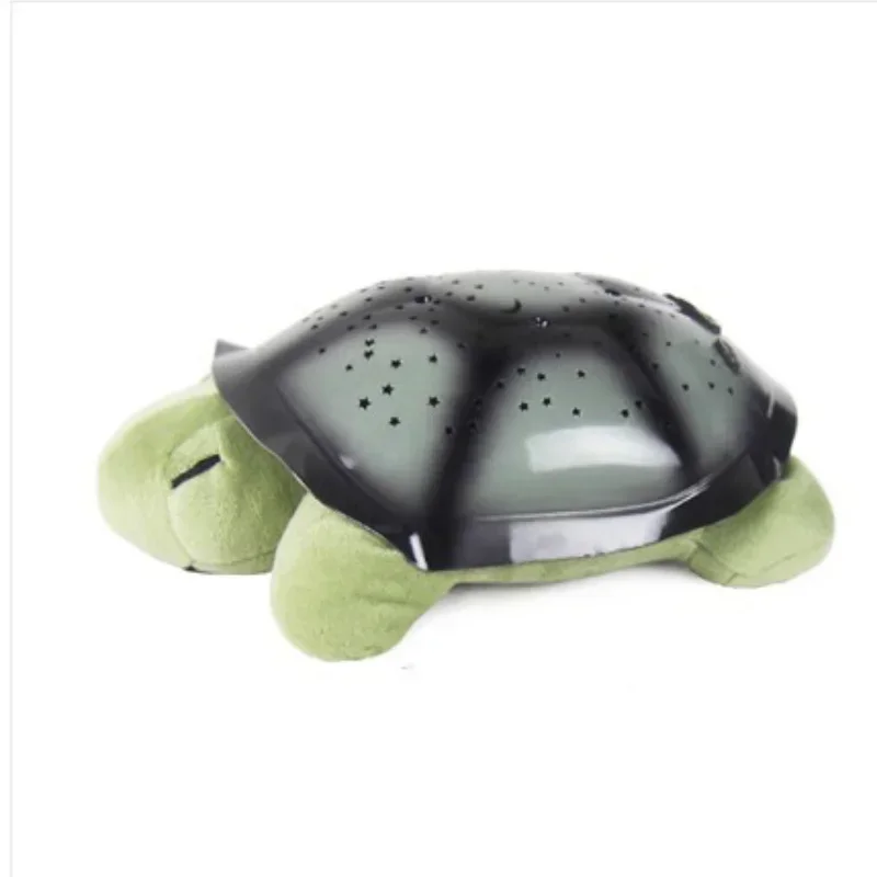 Children\'s Plush Tortoise Projector Lamp Music Starry Sky Projector Lamp Sleeps Luminous Toy Bedroom Decoration Night Light