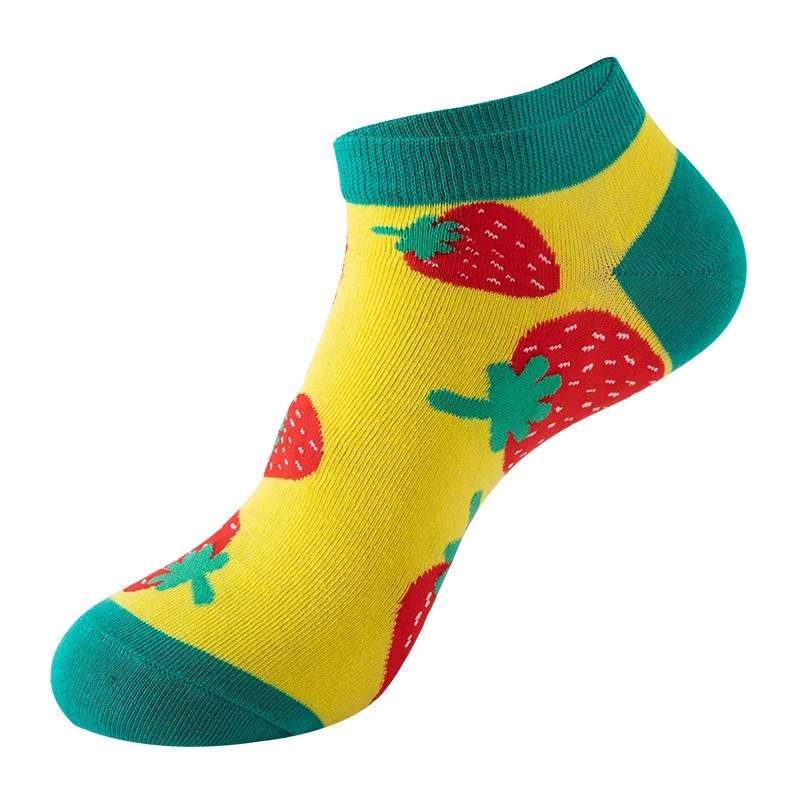 Funny Cute Fruit Short Socks for Women Casual Men\'s Socks Watermelon Avocado Socks EUR Size 36-44