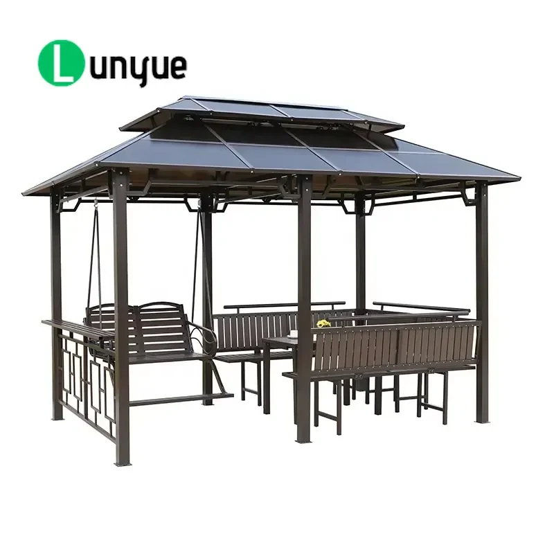 Waterproof Outdoor Gazebo Curtain for Garden Canopy Patio Furniture Heavy Duty Windproof Sunshade Decor