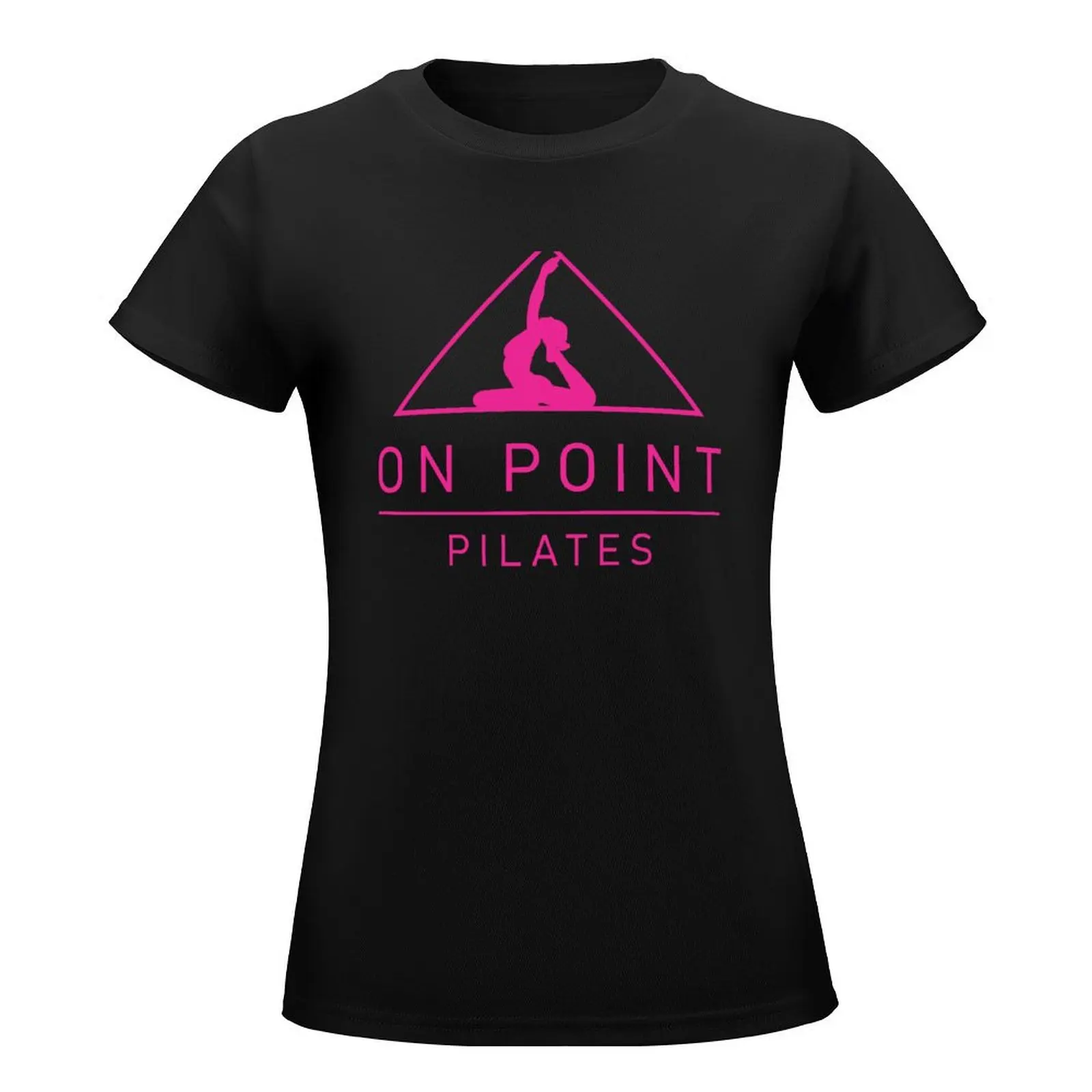 On Point pink line T-Shirt Short sleeve tee anime clothes Women clothes