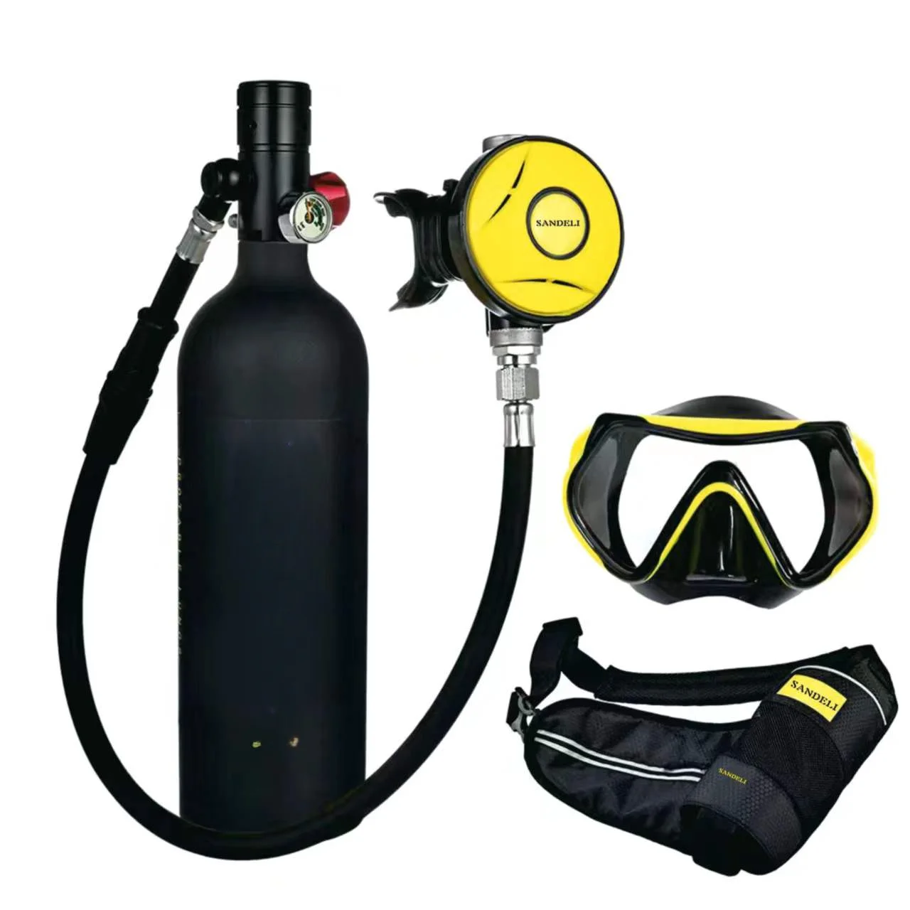 for Wholesale SANDELI Brand 1L Aluminium Breathing air Cylinders diving mini portable air tank scuba