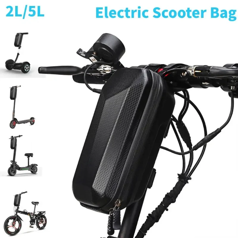 

2L /5L Scooter Front Bag Waterproof Folding Hard Bags Handlebar Hanging Bag Accessories Bearing Qicycle