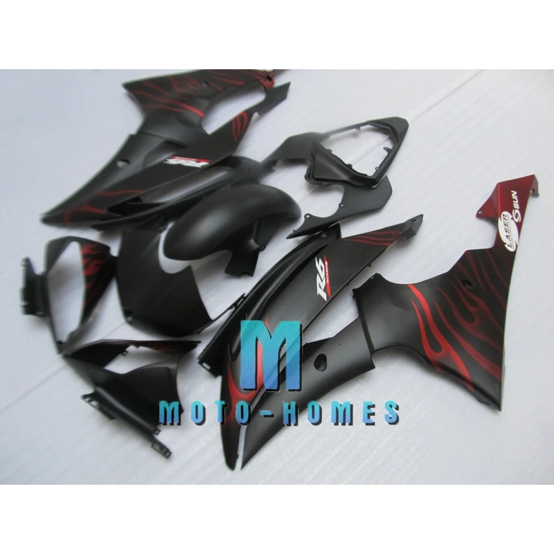 ABS Injection Fairing Set for Yamaha YZF-R6 2008 2009 2010 2011 2012 2013 2014 2015 2016 YZFR6 ZXMT Parts Red Flames