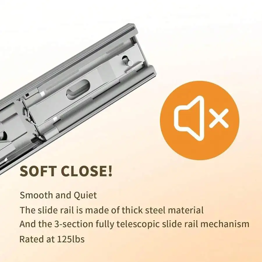 

Under Cabinet Pull-Out Organizer With Soft Close Rail Heavy Duty Steel Slide Mechanism 125 Lbs Capacity