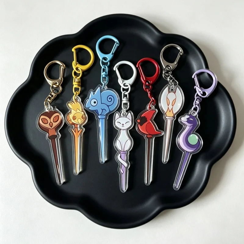 Cute Palisman Staff Acrylic Keychain, The Owl House Character Wand Bag Charm, Collector Fan Gift