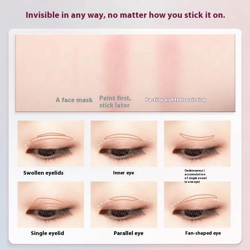 Fita de pálpebra dupla U N N Y para olhos Monolid e com capuz - adesivos de pálpebra de aparência natural invisível