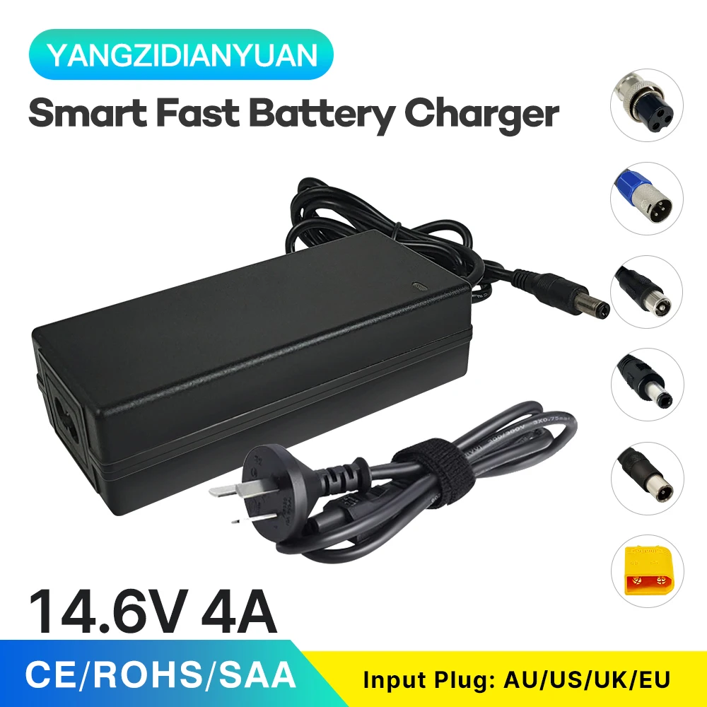 14.6V 4A Lifepo4 Charger 4S 12V Battery Charger Efficient Fast Charging