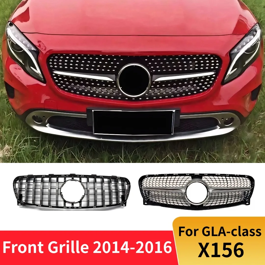 

Front Grille Bumper Grill For Mercedes Benz GLA X156 2014-2016 GLA200 GLA220 GLA250 GLA260 GT Stars Style Tuning Accessories