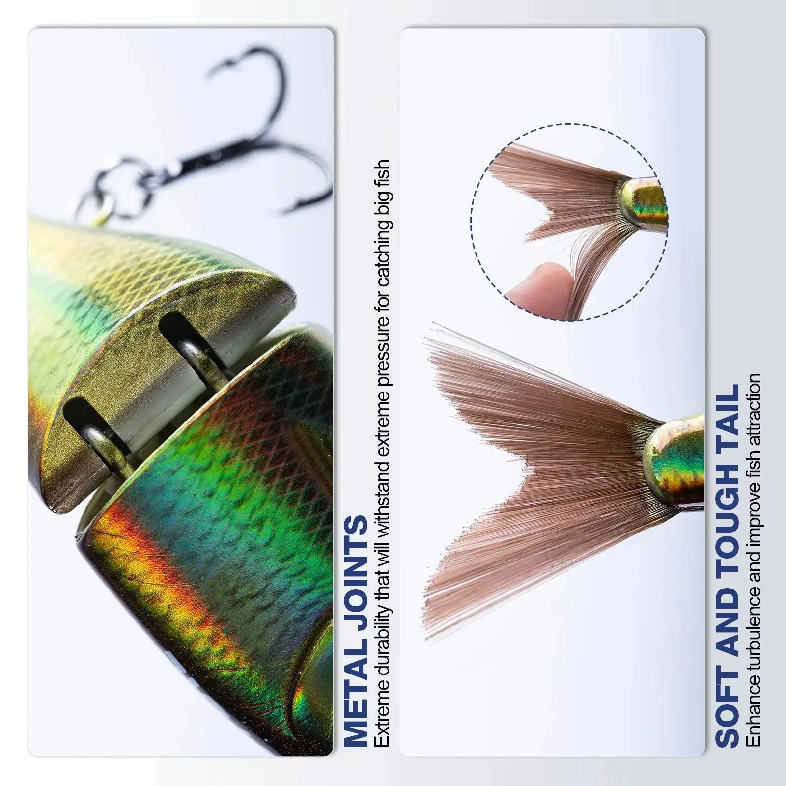 Multi-Jointed Swimbait 12cm/17.5g Lifelike 3D Eyes Hard Multi Jointed Swimbait Crankbait Lifelike Fishing Lure Tackle