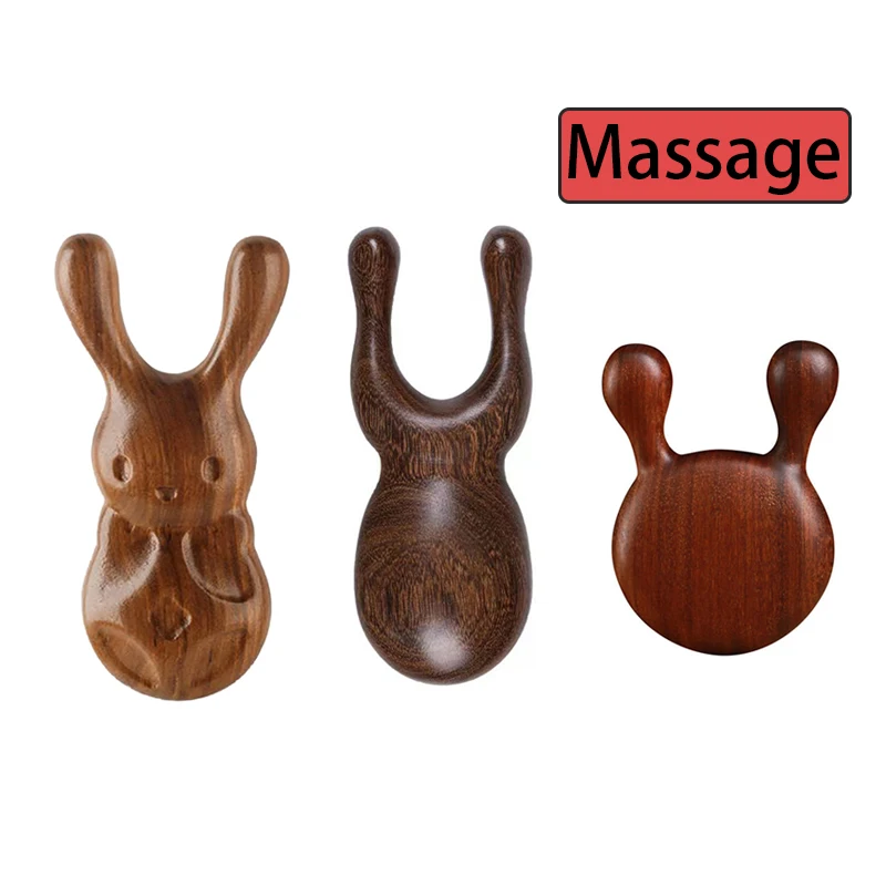 

1 шт., деревянная массажная расческа в форме кролика, массажная расческа для носа и глаз, массажная расческа для акупунктурных точек, снимает ринит, способствует кровообращения