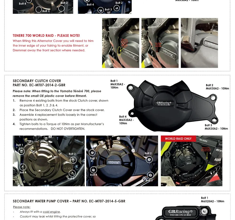V2 MT07 Motorrad-Motorschutzabdeckung für MT-07 Tracer 2014-2024 MOTO-Motoren-Schutzabdeckungs-Set – Detail 3