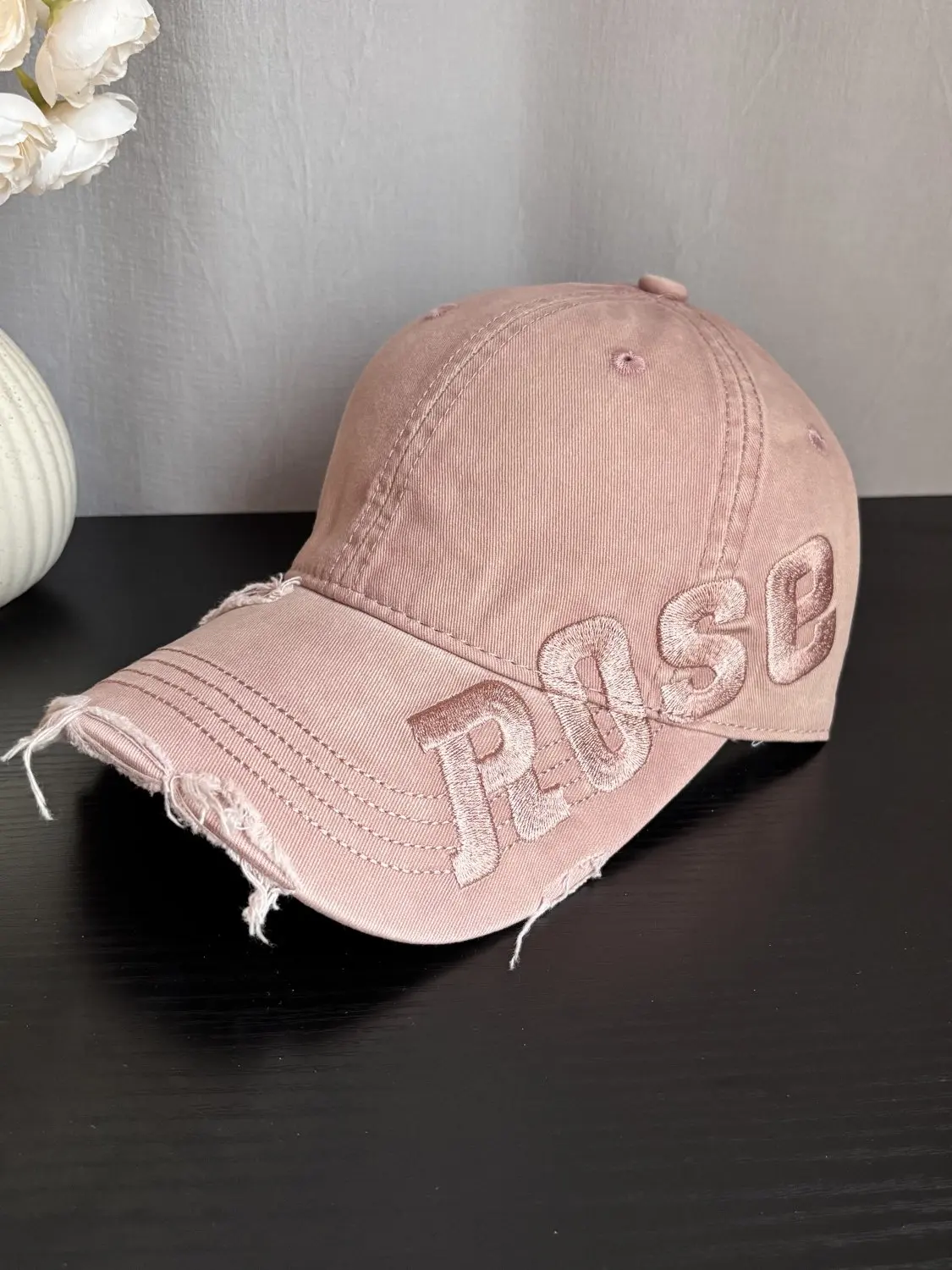 retro-soft-top-baseball-cap-unisex-spring-summer-versatile-torn-letter-embroidery-duckbill-cap-adjustable-cotton-outdoor-hat