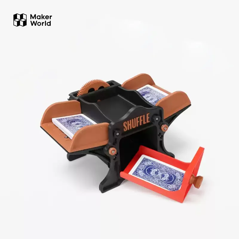 Image of Für BambuLab Makerworld Kreativer Kartenschuffler, 3D-gedrucktes Modell-Kit ZH008