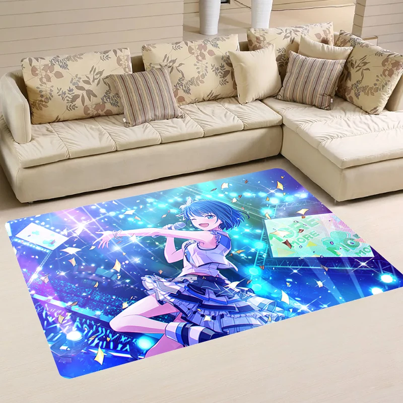 PJSK Carpets Game Kitchen Carpet House Entrance Mat Project Sekai Anime Home Living Room Balcony Rugs Foot Rug Doormat Door Mats