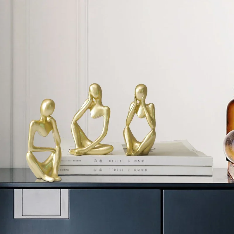 Nordic Luxury Abstract Figurines & Miniatures Mini Sculpt Crafts Desktop Figurines & Miniature Aesthetic Home Decor Estatua FYFM