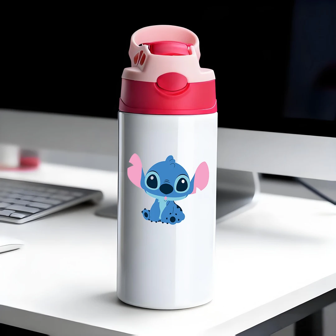 

Disney Insulated Cup Blue cartoon animal ears with pink inside big eyes with a smiling expression 304 stainless steel c