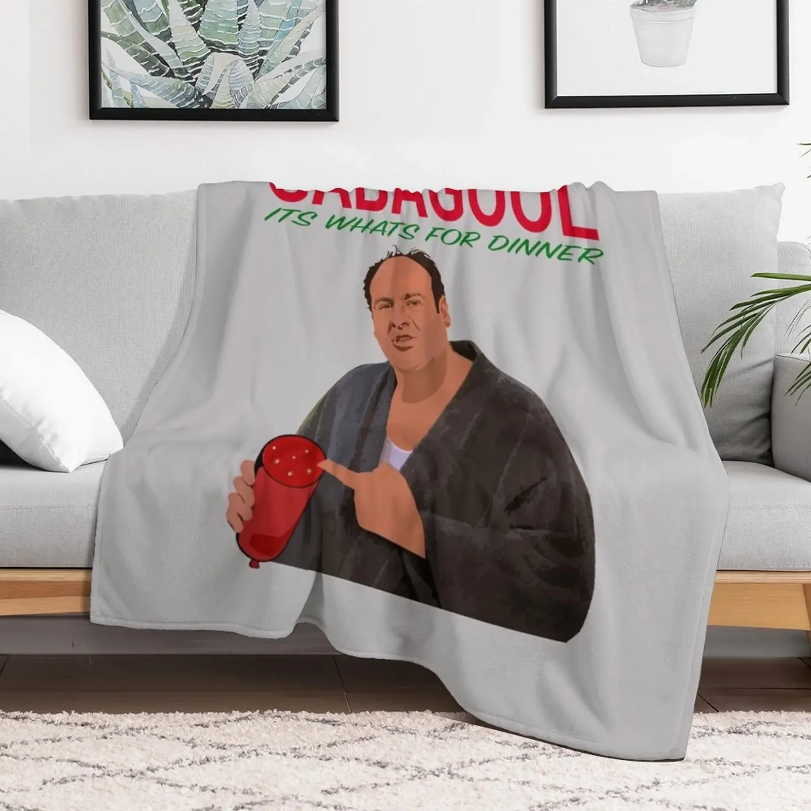 Gabagool - It's What's For Dinner - Tony Soprano Throw Blanket Foldable Soft Warm Blanket for Outdoor Use