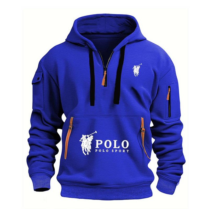 Sudadera con capucha para hombre, con múltiples bolsillos y cremallera, informal, deportiva, para hombre/mujer, talla grande,