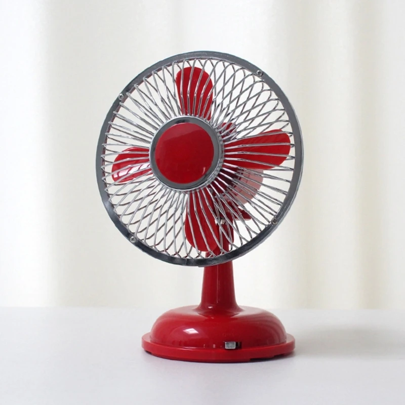 2in1 USB/AA Battery Power Desk Fan Oscillating Retro USB Fan Girl Gift Choice Dropshipping