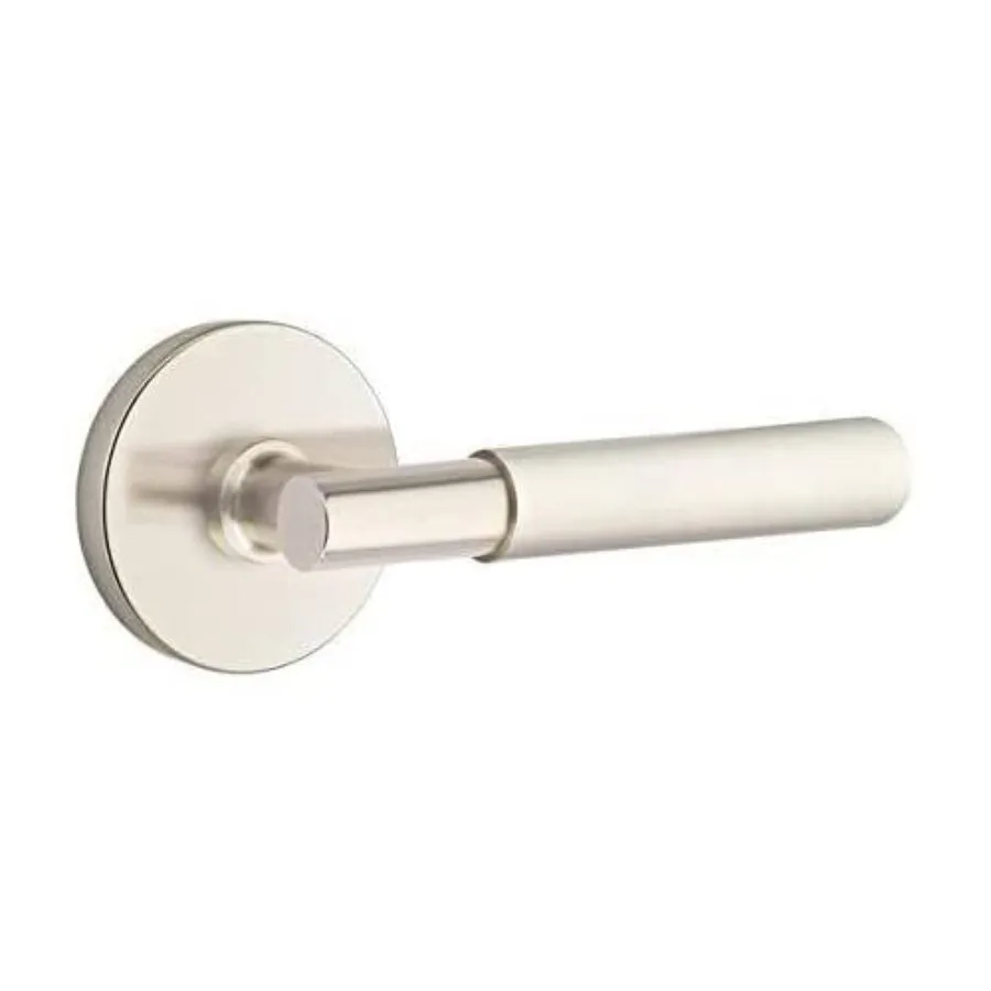 مجموعة ممر روزيت القرص مع رافعة مايلز للتركيب على اليد اليمنى، لمسة نهائية من الكروم المصقول مثالية للأبواب الداخلية في Residen #4